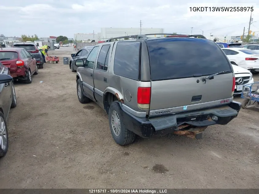 1998 GMC Jimmy VIN: 1GKDT13W5W2558975 Lot: 12115717