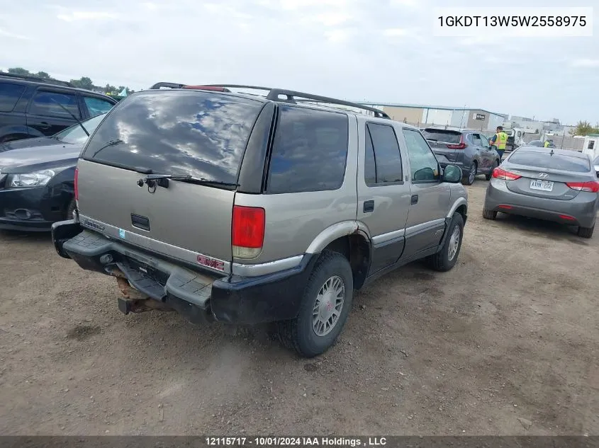 1998 GMC Jimmy VIN: 1GKDT13W5W2558975 Lot: 12115717