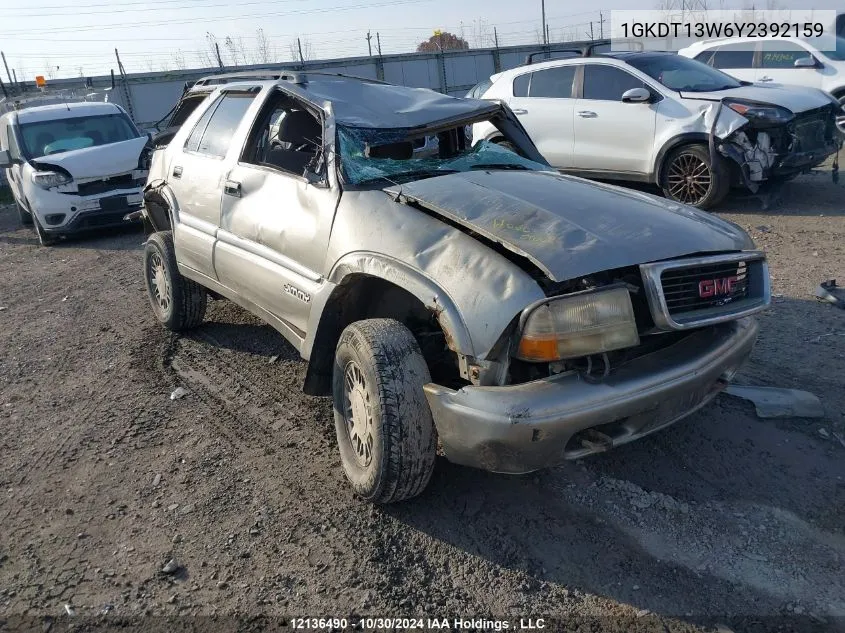 2000 GMC Jimmy VIN: 1GKDT13W6Y2392159 Lot: 12136490