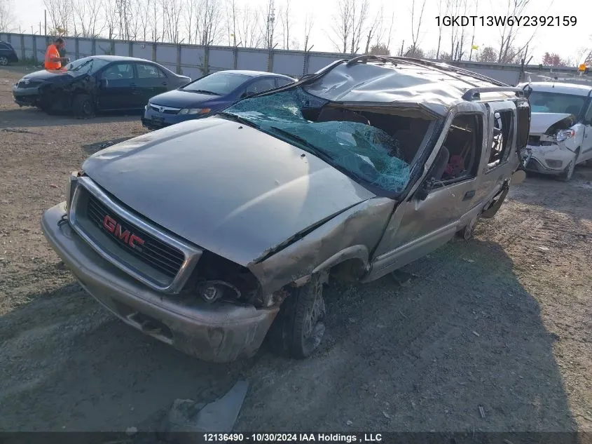 2000 GMC Jimmy VIN: 1GKDT13W6Y2392159 Lot: 12136490