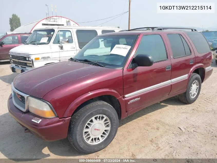 1GKDT13W212215114 2001 GMC Jimmy Sle