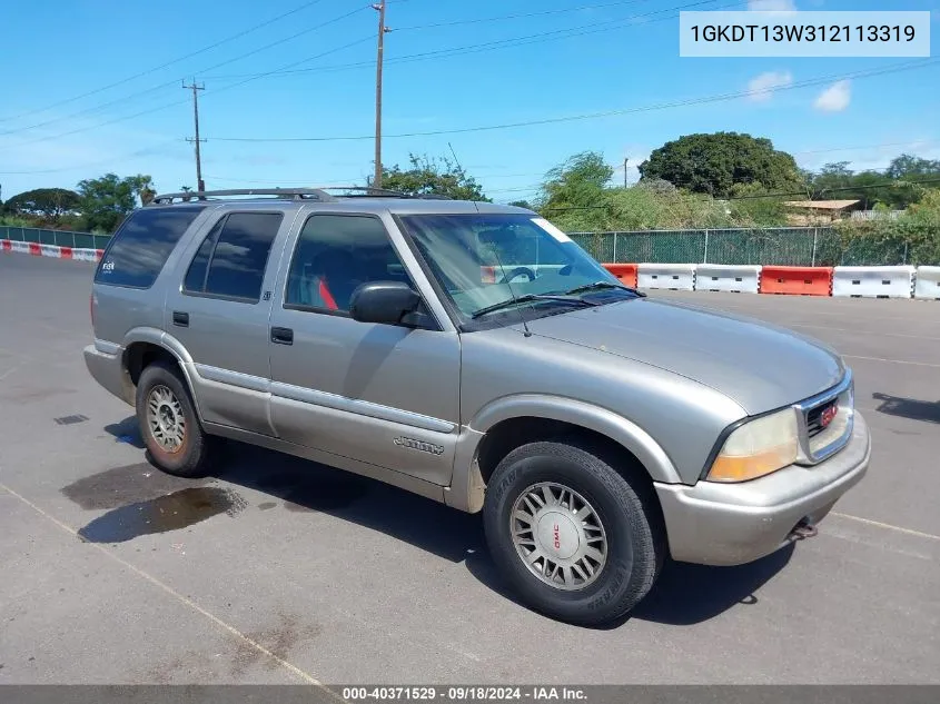 2001 GMC Jimmy Sle VIN: 1GKDT13W312113319 Lot: 40371529