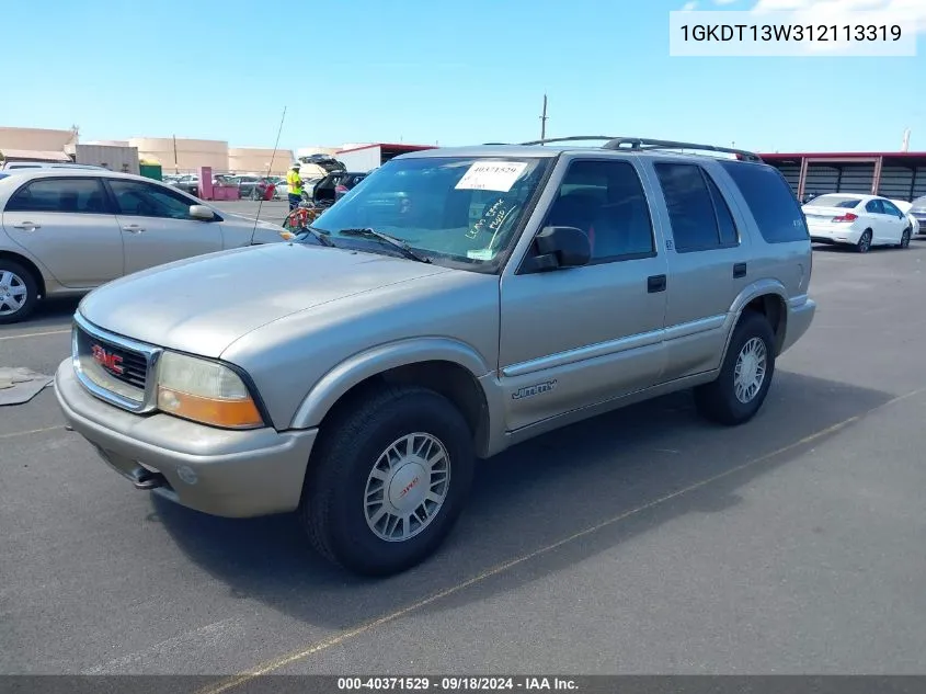 2001 GMC Jimmy Sle VIN: 1GKDT13W312113319 Lot: 40371529