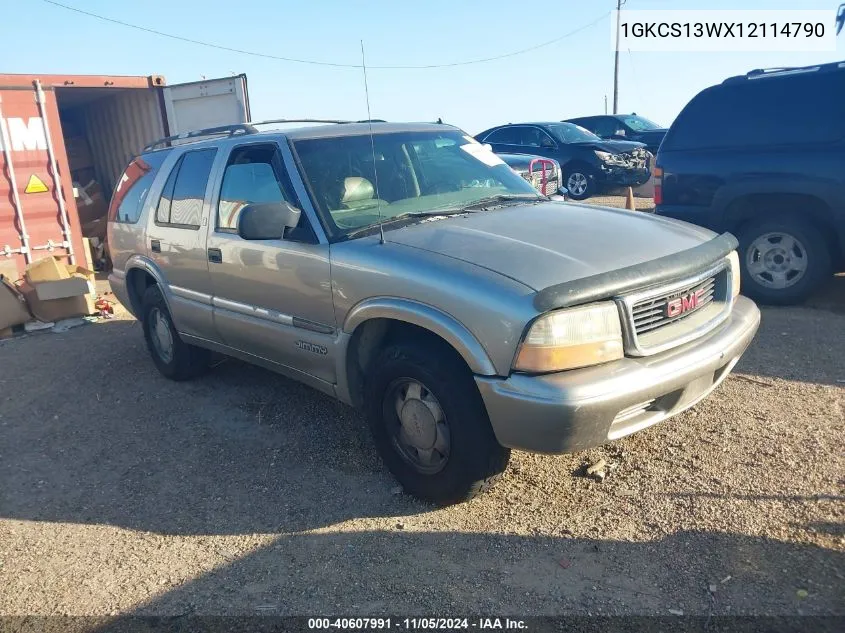 2001 GMC Jimmy Slt VIN: 1GKCS13WX12114790 Lot: 40607991