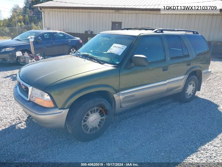 2001 GMC Jimmy Sle VIN: 1GKDT13WX12103709 Lot: 40620019