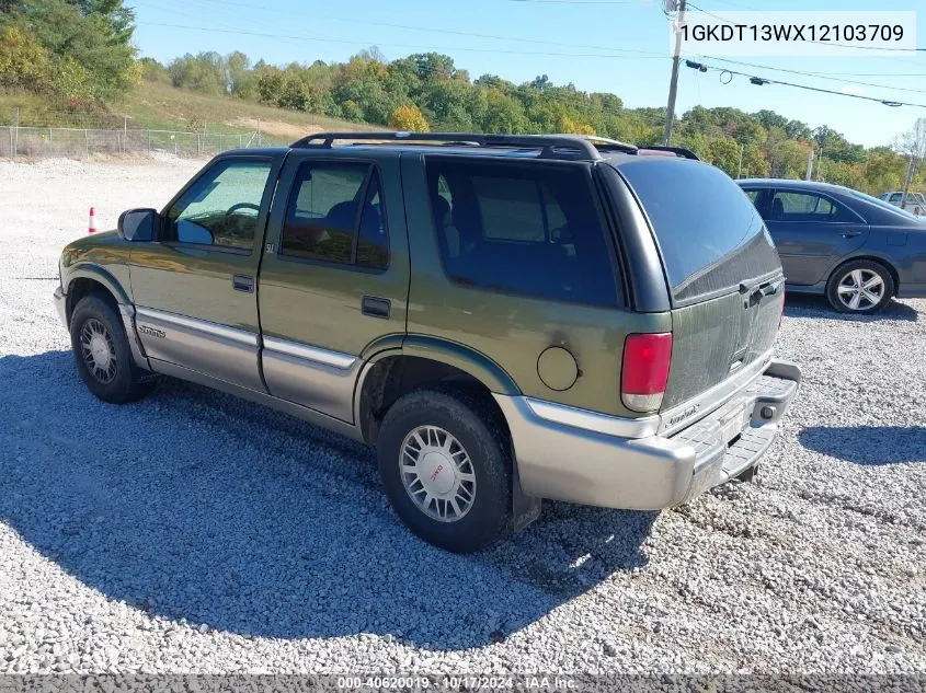 2001 GMC Jimmy Sle VIN: 1GKDT13WX12103709 Lot: 40620019