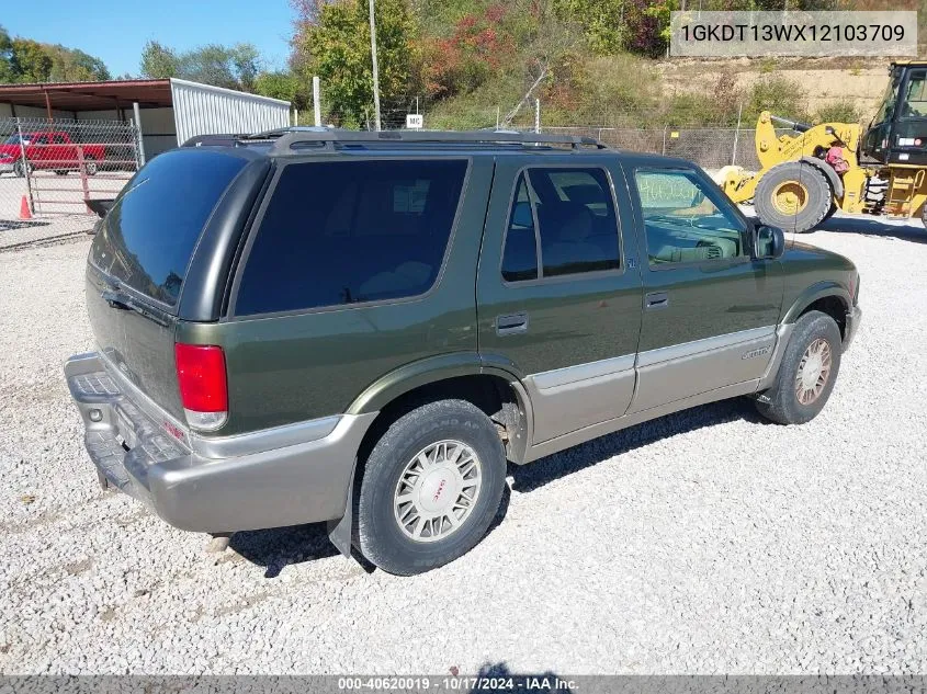 2001 GMC Jimmy Sle VIN: 1GKDT13WX12103709 Lot: 40620019