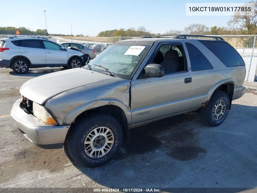 2001 GMC Jimmy Sls W/1Sb VIN: 1GKCT18W01K177855 Lot: 40638424