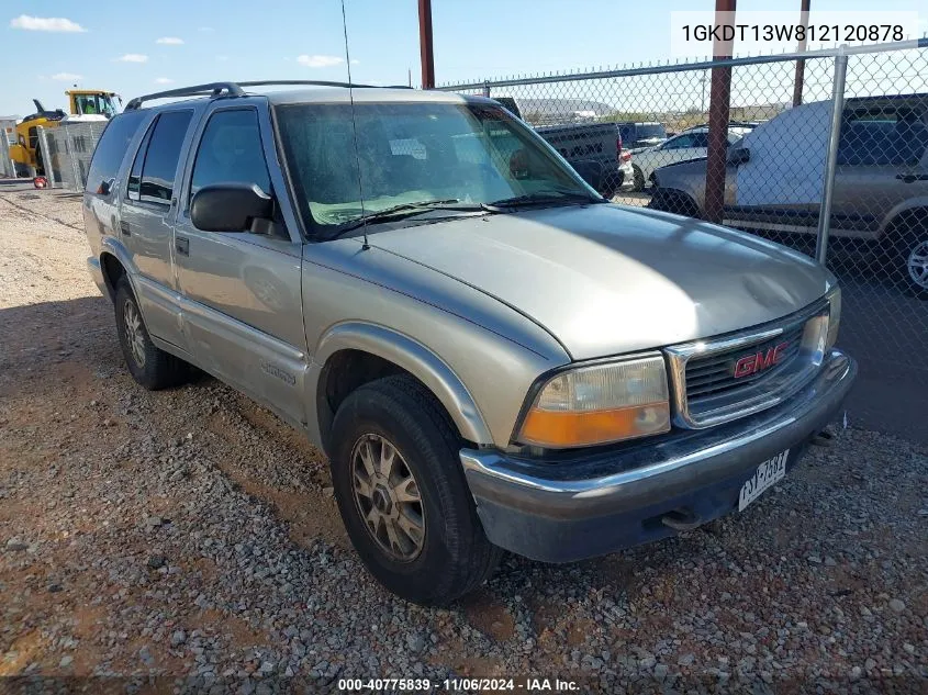 2001 GMC Jimmy Slt VIN: 1GKDT13W812120878 Lot: 40775839