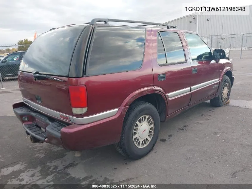 2001 GMC Jimmy Sle VIN: 1GKDT13W612198348 Lot: 40838325