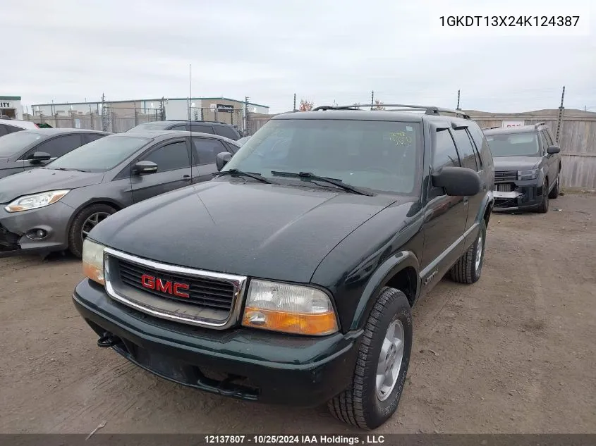 2004 GMC Jimmy VIN: 1GKDT13X24K124387 Lot: 12137807