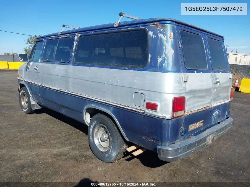 1985 GMC Rally Wagon G2500 VIN: 1G5EG25L3F7507479 Lot: 40612765