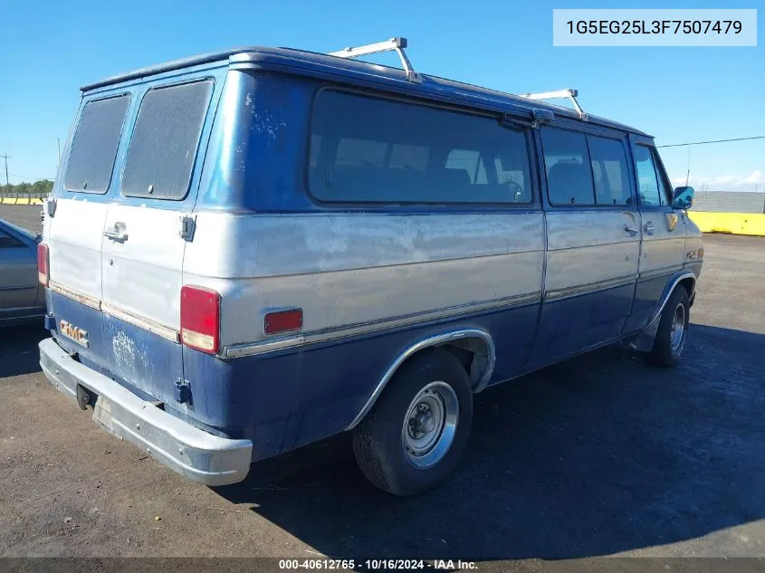 1985 GMC Rally Wagon G2500 VIN: 1G5EG25L3F7507479 Lot: 40612765