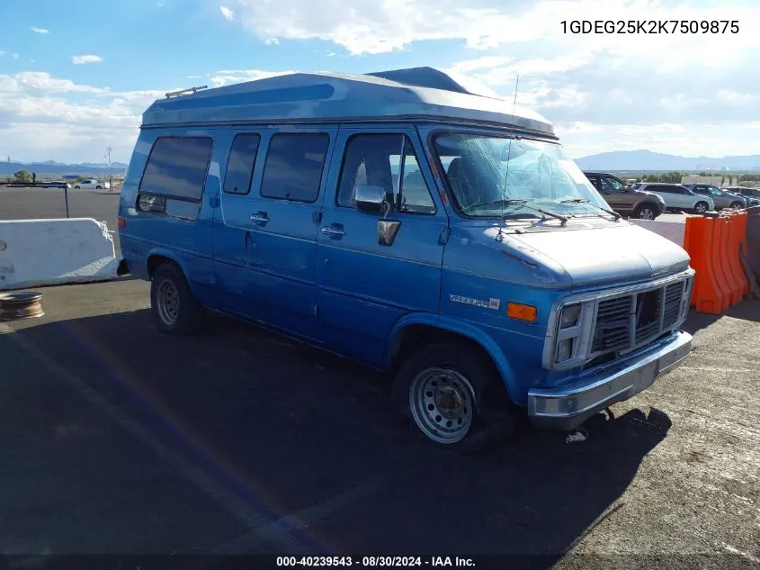 1989 GMC Rally Wagon / Van G2500 VIN: 1GDEG25K2K7509875 Lot: 40239543