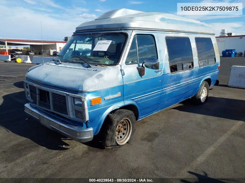 1989 GMC Rally Wagon / Van G2500 VIN: 1GDEG25K2K7509875 Lot: 40239543