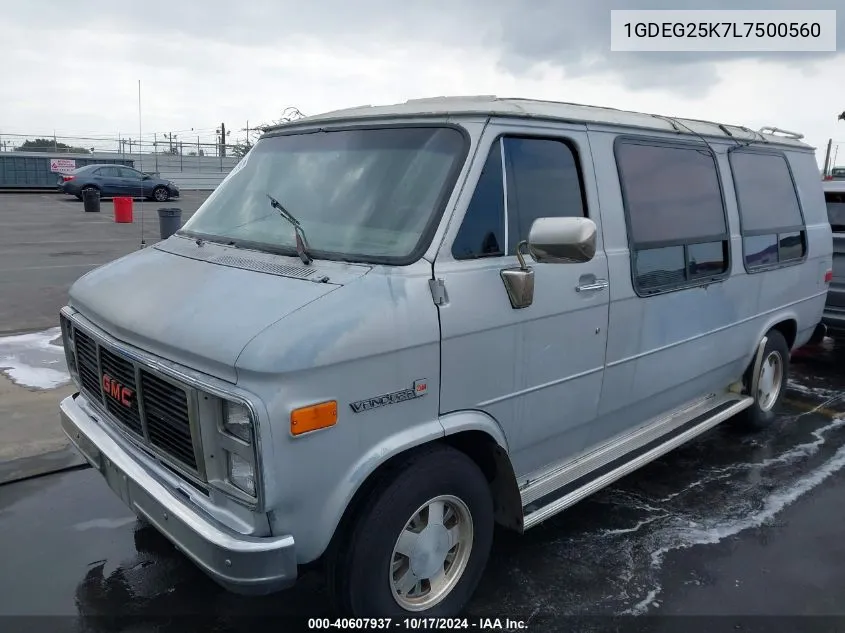 1990 GMC Rally Wagon / Van G2500 VIN: 1GDEG25K7L7500560 Lot: 40607937