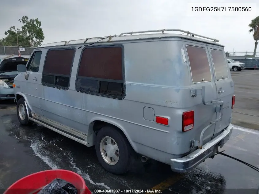 1990 GMC Rally Wagon / Van G2500 VIN: 1GDEG25K7L7500560 Lot: 40607937