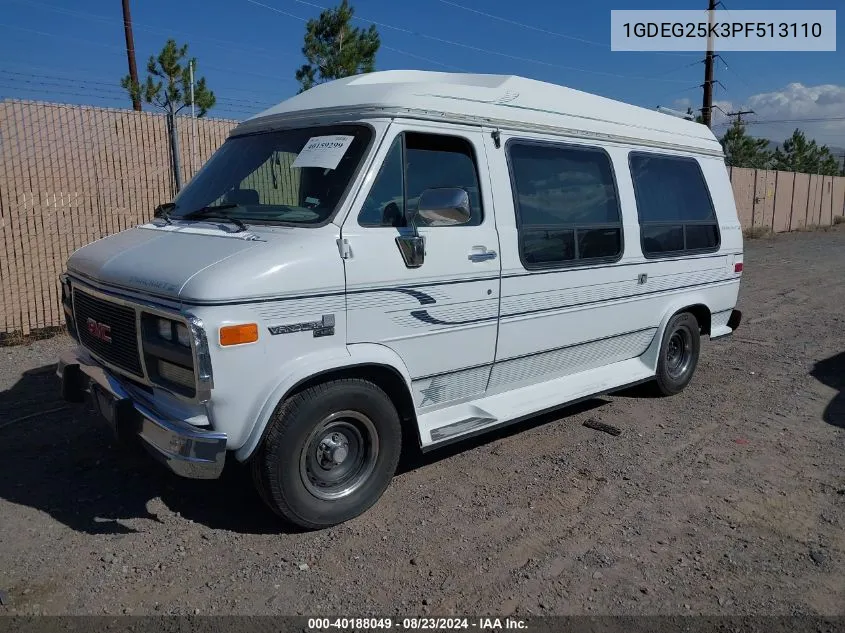 1993 GMC Rally Wagon / Van G2500 VIN: 1GDEG25K3PF513110 Lot: 40188049