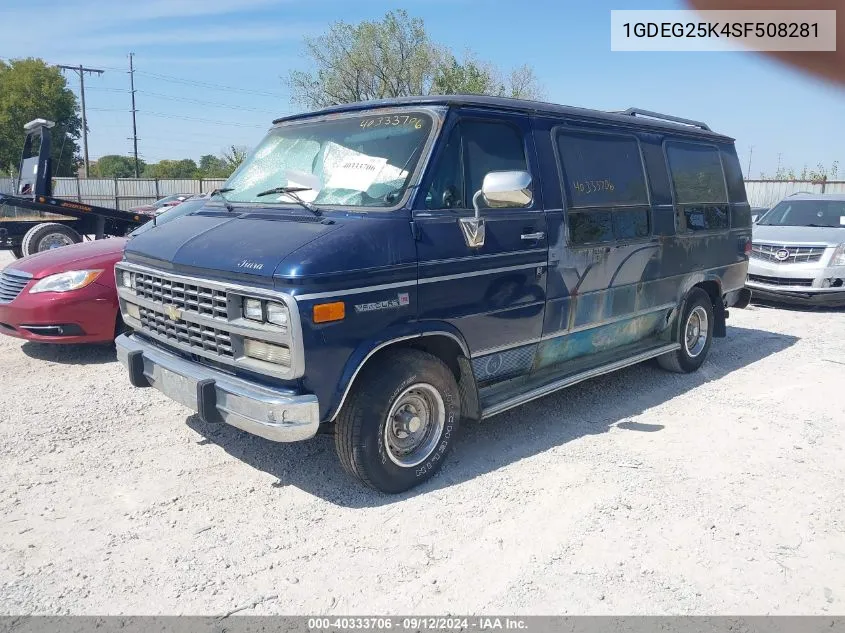 1995 GMC Rally Wagon / Van G2500 VIN: 1GDEG25K4SF508281 Lot: 40333706