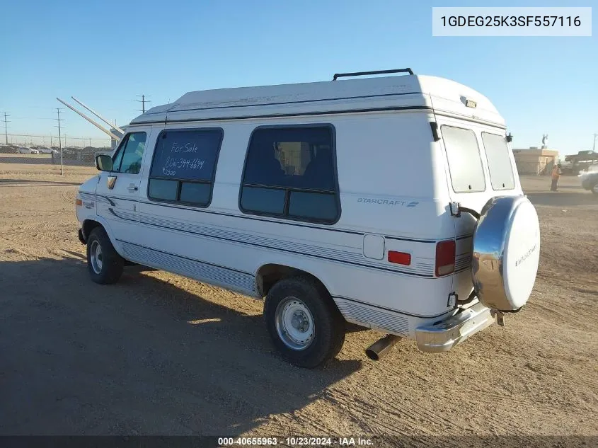 1995 GMC Rally Wagon / Van G2500 VIN: 1GDEG25K3SF557116 Lot: 40655963