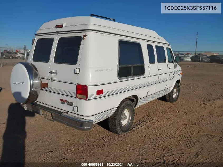 1995 GMC Rally Wagon / Van G2500 VIN: 1GDEG25K3SF557116 Lot: 40655963