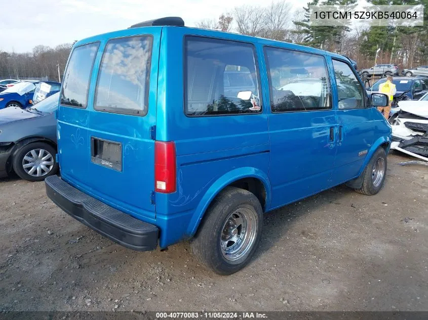 1989 GMC Safari VIN: 1GTCM15Z9KB540064 Lot: 40770083