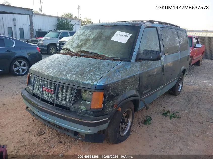 1991 GMC Safari Xt VIN: 1GKDM19Z7MB537573 Lot: 40531298