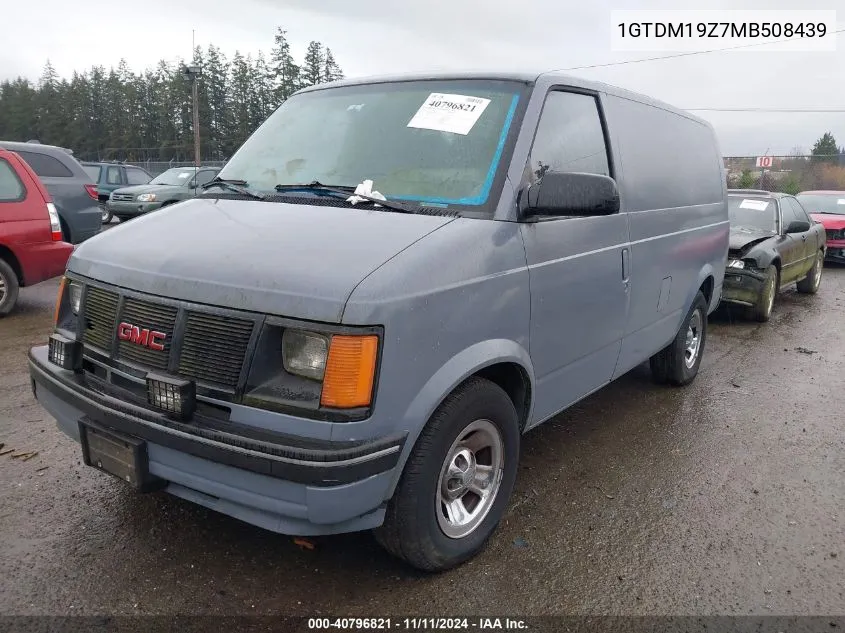 1991 GMC Safari Xt VIN: 1GTDM19Z7MB508439 Lot: 40796821