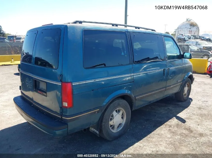 1994 GMC Safari Xt VIN: 1GKDM19W4RB547068 Lot: 40320852