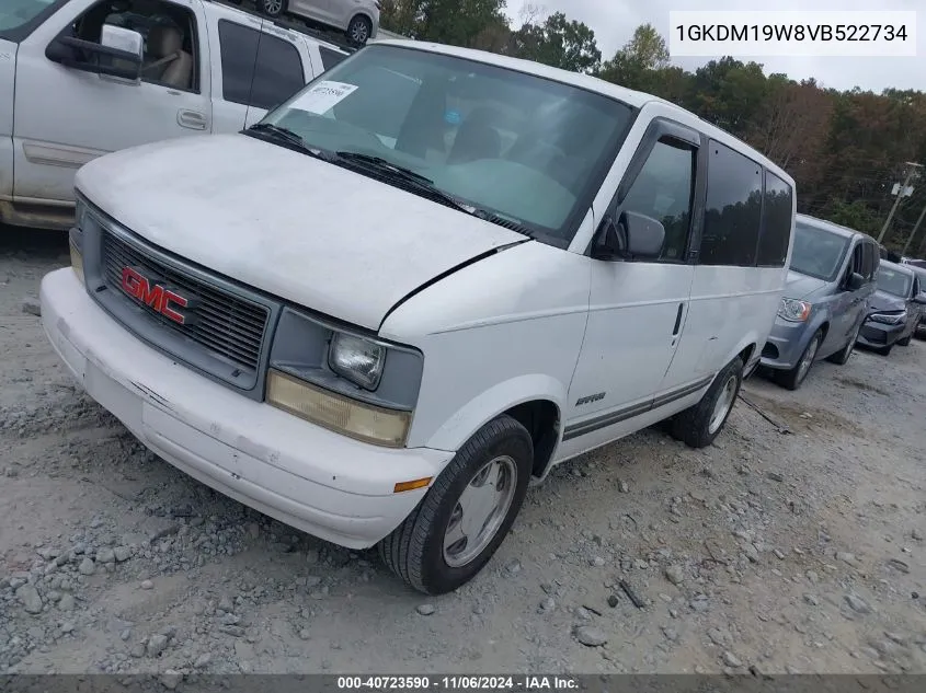 1997 GMC Safari Slx Cmi VIN: 1GKDM19W8VB522734 Lot: 40723590