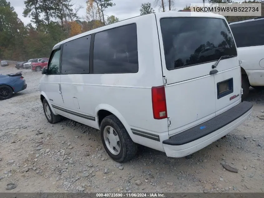 1997 GMC Safari Slx Cmi VIN: 1GKDM19W8VB522734 Lot: 40723590