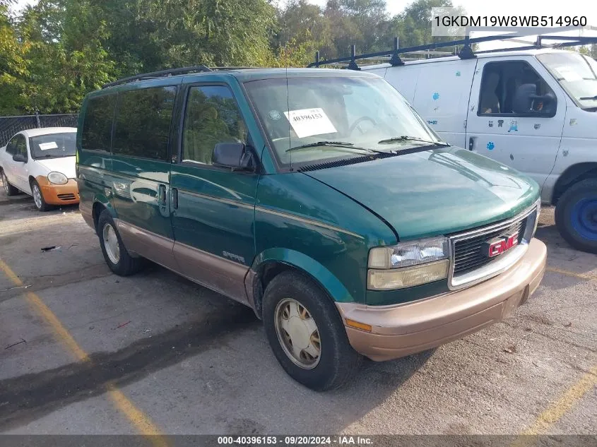 1GKDM19W8WB514960 1998 GMC Safari Sle