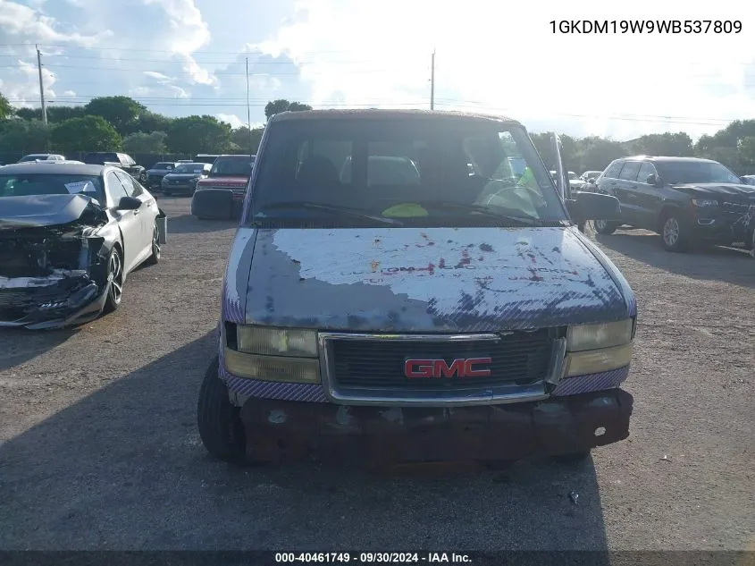 1998 GMC Safari Xt VIN: 1GKDM19W9WB537809 Lot: 40461749