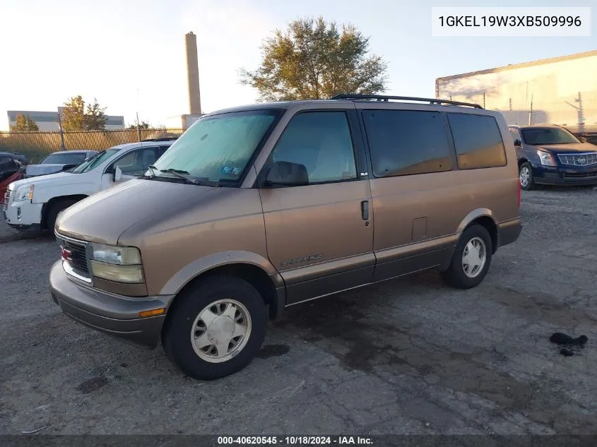 1999 GMC Safari Slt VIN: 1GKEL19W3XB509996 Lot: 40620545