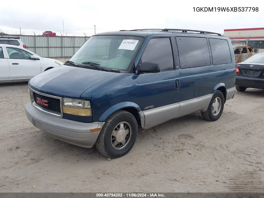 1999 GMC Safari Slt VIN: 1GKDM19W6XB537798 Lot: 40794202