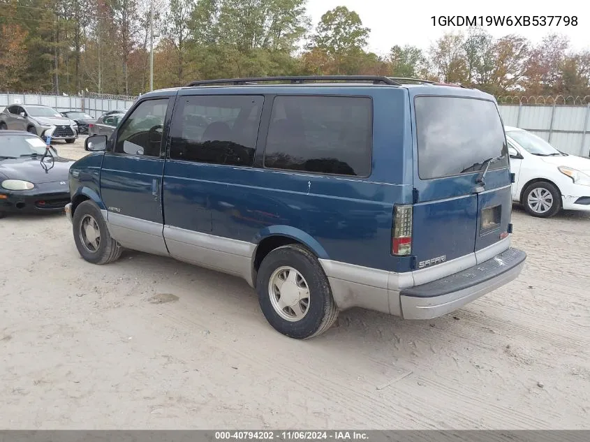 1999 GMC Safari Slt VIN: 1GKDM19W6XB537798 Lot: 40794202