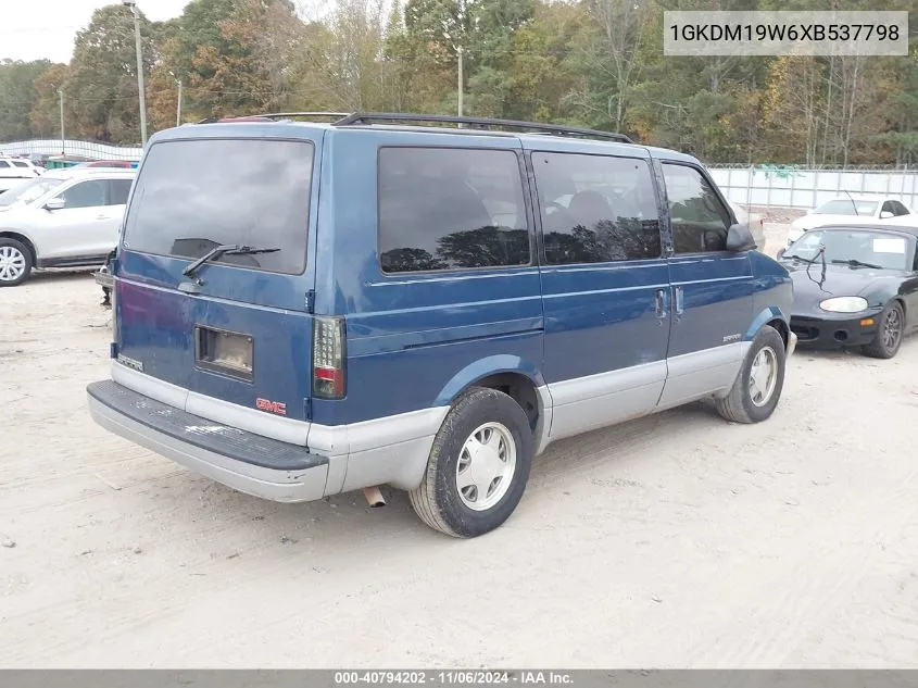 1999 GMC Safari Slt VIN: 1GKDM19W6XB537798 Lot: 40794202