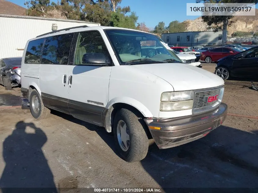 2000 GMC Safari Sl VIN: 1GKEL19W8YB509137 Lot: 40731741