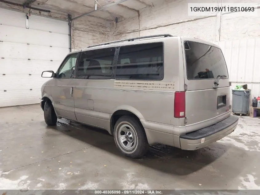 2001 GMC Safari Sle VIN: 1GKDM19W11B510693 Lot: 40305098