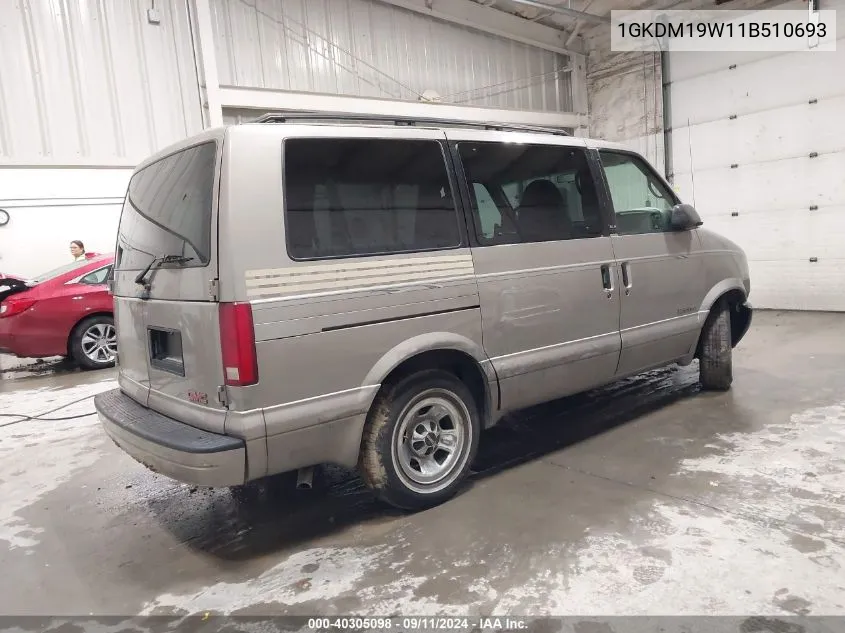 2001 GMC Safari Sle VIN: 1GKDM19W11B510693 Lot: 40305098