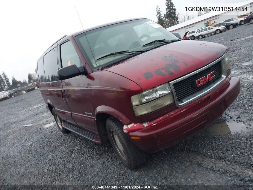 2001 GMC Safari Sle VIN: 1GKDM19W31B514454 Lot: 40741349