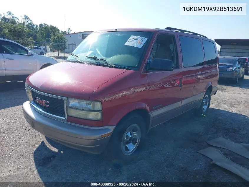 2002 GMC Safari Sle VIN: 1GKDM19X92B513691 Lot: 40388925