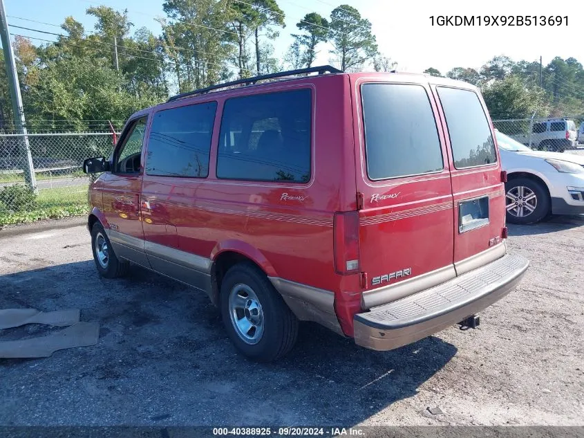 2002 GMC Safari Sle VIN: 1GKDM19X92B513691 Lot: 40388925