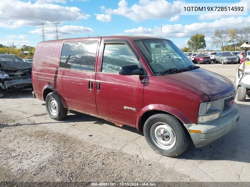 2002 GMC Safari Sl VIN: 1GTDM19X72B514592 Lot: 40591281