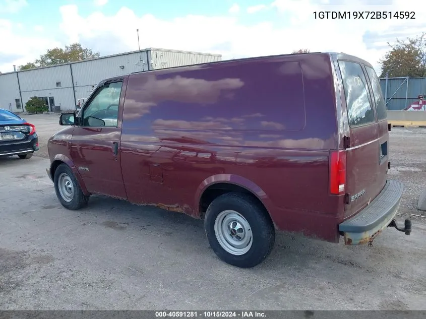 2002 GMC Safari Sl VIN: 1GTDM19X72B514592 Lot: 40591281