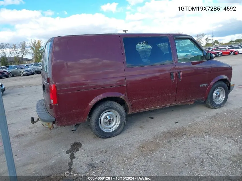 2002 GMC Safari Sl VIN: 1GTDM19X72B514592 Lot: 40591281