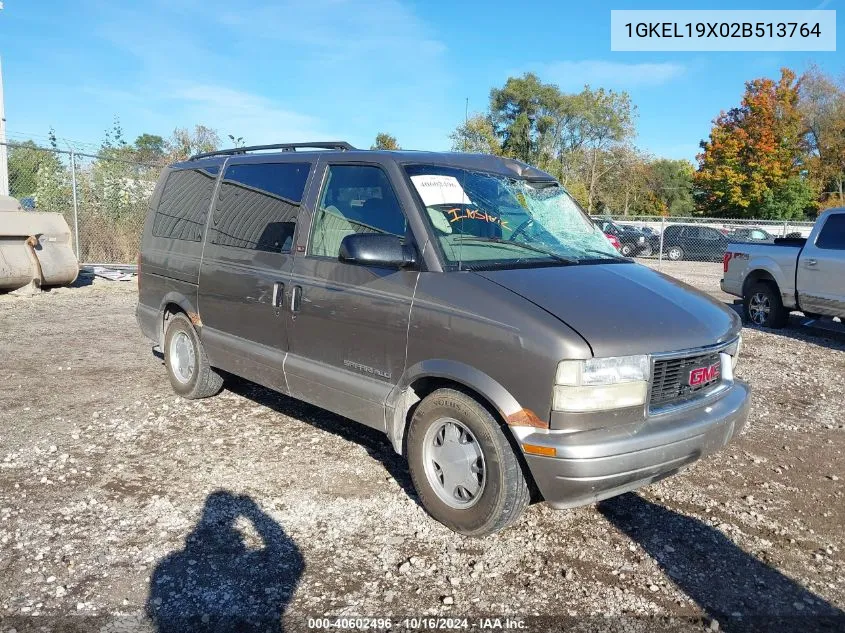 2002 GMC Safari Sle VIN: 1GKEL19X02B513764 Lot: 40602496