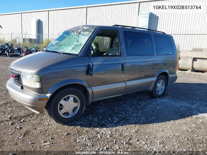 2002 GMC Safari Sle VIN: 1GKEL19X02B513764 Lot: 40602496