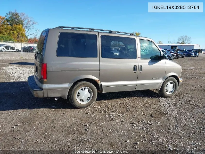 2002 GMC Safari Sle VIN: 1GKEL19X02B513764 Lot: 40602496