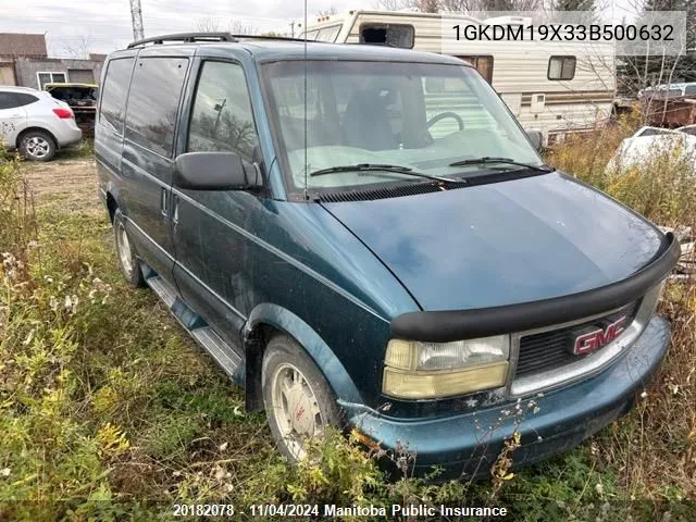 2003 GMC Safari VIN: 1GKDM19X33B500632 Lot: 20182078